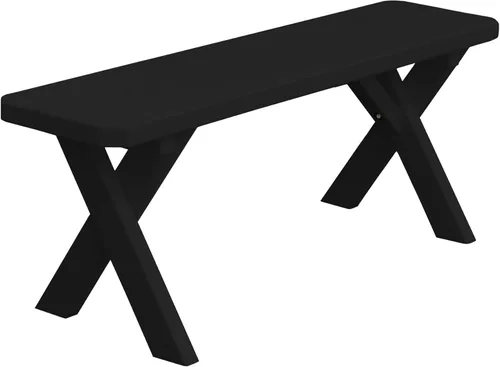 Vista 14 de Furniture Barn USA Pine - Banco cruzado de 2 pies, color negro