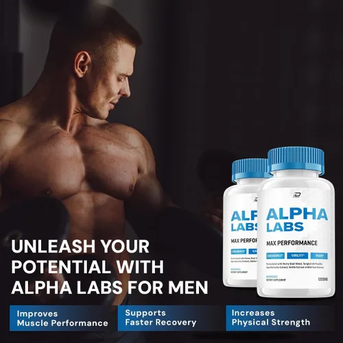 Vista 3 de Alpha Labs - Cápsulas para hombres, píldoras de complejo vitamínico AlphaLabs, fórmula oficial de Alpha Labs, suplemento dietético LabsAlpha