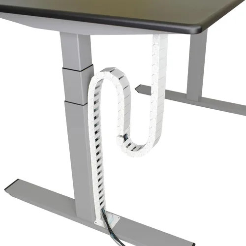 Vista 6 de Quality Clever PivyCord-Vez Solución de Gestión de Cables de Canal de Cadena Flexible para Escritorios de Altura Variable de Sentado-Parado, Canal