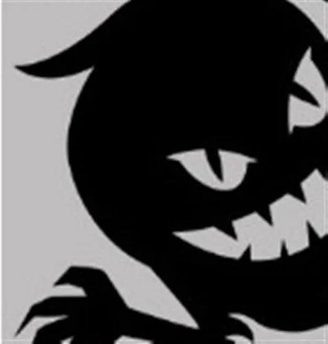Vista 3 de VEMART Costume Props, Halloween Giant Ghost Monster Ghost Shadow Window Sticker Witch Death Bat Skeleton Helloween Party Decor Sticker