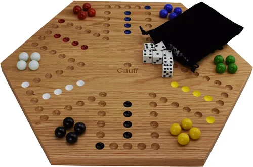 Vista 10 de Juego de mesa de mármol de roble macizo pintado a mano por Cauff (roble redondo de 17.5 pulgadas)