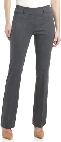Vista 2 de Rekucci - Pantalones elásticos para mujer, de ajuste cómodo y levemente acampanados