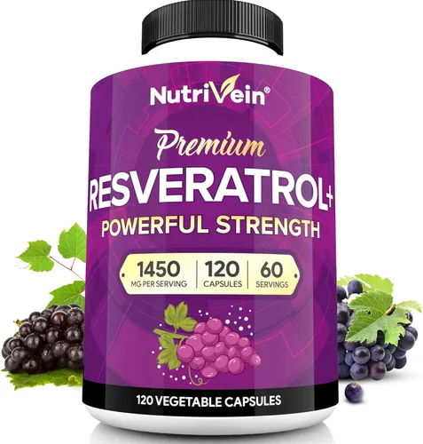 Vista 6 de Nutrivein Paquete de suplementos de resveratrol y resveratrol NAD de alta calidad: potente par de suplementos sinérgicos mejorados con hoja de té
