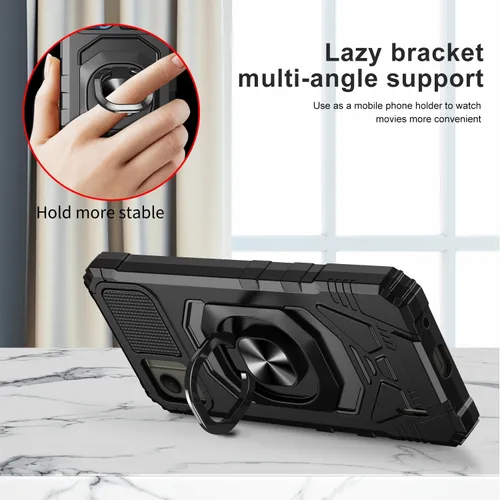 Vista 3 de Funda para Nokia C110 con protector de pantalla de vidrio templado (cobertura máxima), protección de cuerpo completo [grado militar], funda BK