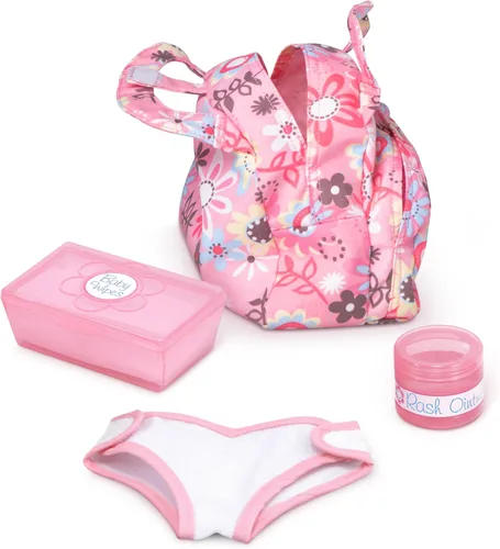 Vista 4 de melissa & doug Mine to love set cambiador de pañales con bolsa, toallitas, accesorios., Versión estándar, 1, Multicolor
