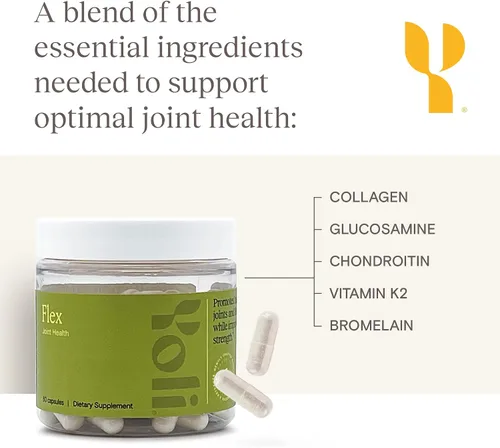 Vista 8 de Yoli Flex Joint Support, glucosamina, condroitina y vitamina K2, 60 unidades Supports joint flexibility and comfort with glucosamine, chondroitin