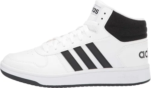 Vista 8 de adidas Hoops 2.0 Mid - Tenis de baloncesto para hombre, Blancotintaescarlata