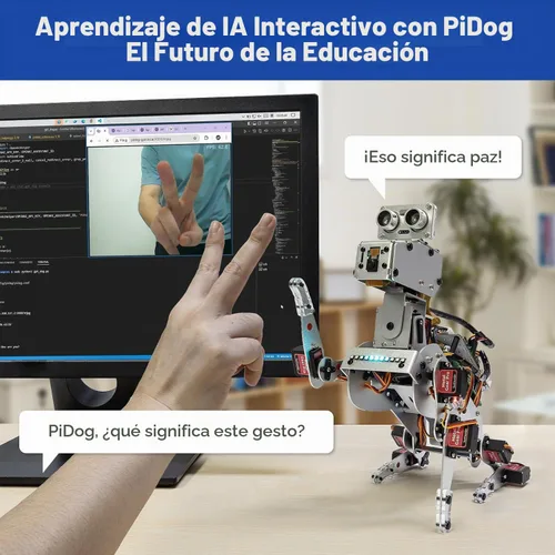 Vista 3 de SunFounder PiDog AI Robot Dog Kit para Raspberry Pi 5/4/3B+/Zero 2W, Openclaw LLMs ChatGPT/Gemini/Grok, reconocimiento de voz y video, pitón