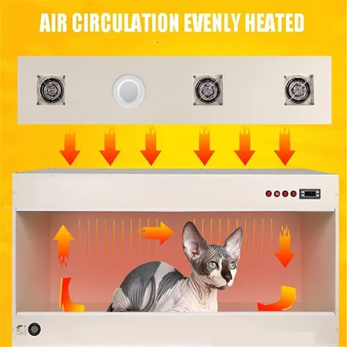 Vista 2 de Large Brooder Nursery Dog, Cat Incubator for Puppies, Puppy Incubator,Provide A Clean, Warm and Comfortable Living Environment (Black 80 * 50 * 50cm)