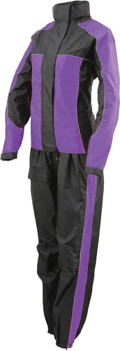 Vista 6 de Milwaukee Leather Traje de lluvia de motocicleta resistente al agua para mujer con cinta reflectante Hi Vis