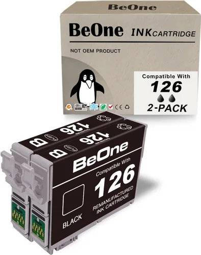 Vista 7 de BeOne Cartuchos de tinta remanufacturados de repuesto para Epson T126 126 para usar con Workforce 60 435 520 545 630 633 635 645 840 845 WF-3520
