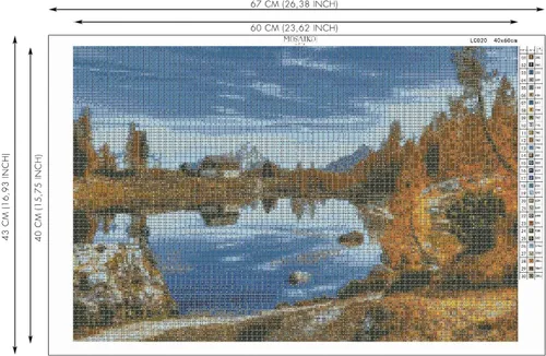 Vista 2 de Mosaiko Producto defectuoso (diamantes redondos no cuadrados) Kit de pintura de diamante extra grande de 16 x 24 pulgadas - Cuadrado de taladro