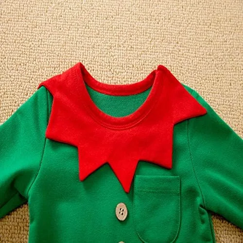 Vista 4 de My First Christmas - Conjunto de mameluco de manga larga para recién nacido, traje para bebé y niña