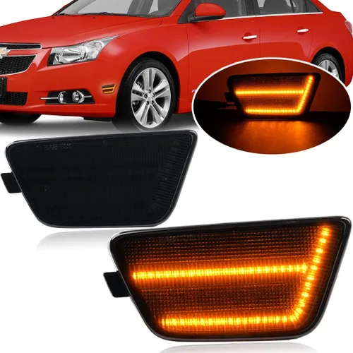 Vista 9 de Conjuntos de luces de posición lateral LED para Cruze 2011 2012 2013 2014 2015 2016 Chevy Cruze Diesel Eco L LS LT LTZ, luces de posición lateral