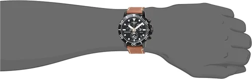 Vista 4 de Tissot Tissot Seastar 1000 - Caja de acero inoxidable 316L para hombre, con revestimiento de PVD negro, beige, cuero, 22 (T1204173605100), Beige