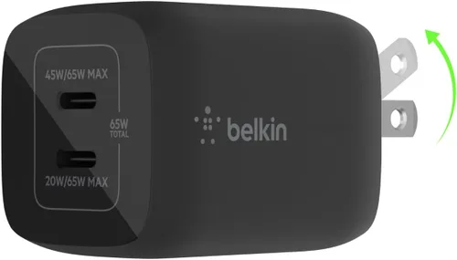 Vista 8 de Belkin Bloque de carga dual USB C de 60 W (paquete de 2) con carga súper rápida PPS - Samsung Galaxy S25, Apple iPhone 17, Air, Pro, Pro Max, iPad