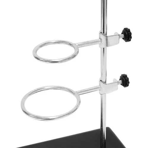 Vista 6 de Soporte de retorta de laboratorio para extracción por titulación - XMWangzi, con una abrazadera de bureta y 2 abrazaderas de anillo de matraz