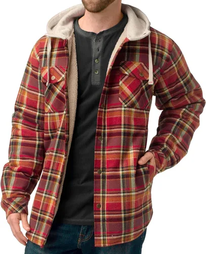 Vista 4 de Legendary Whitetails Men's Camp Night Berber Lined Hooded Flannel Shirt Jacket
