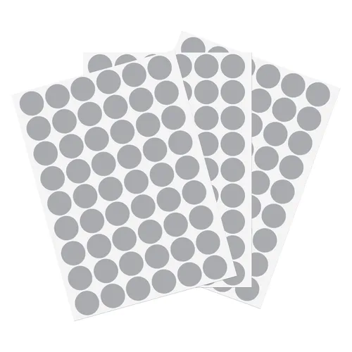Vista 40 de uxcell 1 Hoja/140 Piezas de Pegatinas para Cubrir Agujeros de Tornillo, 12 mm de Diámetro, PVC Autoadhesivas, Tapas a Prueba de Polvo para Muebles