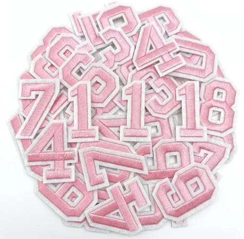 Vista 32 de Jongdari 30 piezas de números para planchar para ropa, pequeños parches de números bordados con adhesivo planchado, 3 juegos de 0-9 apliques