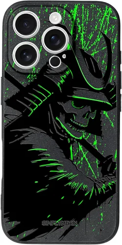 Vista 69 de SIMPLYMDRN Funda delgada para iPhone 12 Pro Max, diseño de guerrero, funda genial para hombres, funda de soldado de combate, delgada y flexible