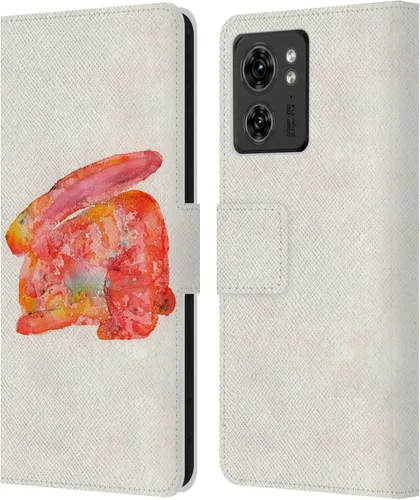 Vista 17 de Head Case Designs Officially Licensed Wyanne Blue Watercolour Bear Animals 2 Leather Book Wallet Case Cover Compatible with Motorola Moto Edge 40
