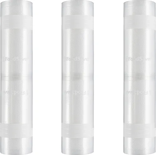 Vista 9 de FoodSaver Bolsas selladoras al vacío de longitud personalizada, paquete múltiple, 5 rollos para almacenamiento hermético de alimentos y Sous Vide
