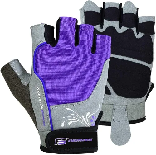 Vista 4 de FIGHTSENSE Ejercicios de levantamiento de pesas Guantes Cuero Entrenamiento Gimnasio Fitness Señoras Correa
