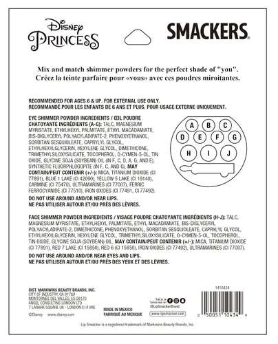 Vista 4 de LIP SMACKER Lip Smacker Disney Comic Princess - Juego de paletas de maquillaje de 0.44 onzas