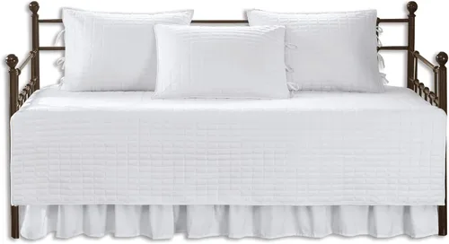 Vista 8 de Comfort Spaces - Funda para sofá cama, acolchado doble cara de lujo, ropa de cama acogedora para todas las estaciones con falda de cama, fundas a