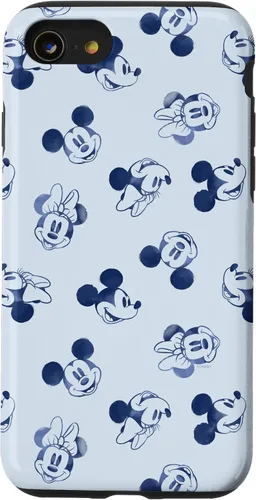 Vista 18 de Funda retro para iPhone 16 Disney Minnie y Mickey Mouse Icon Faces Vintage Art Retro