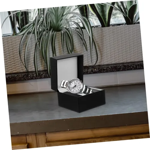 Vista 5 de Holibanna Caja de reloj de joyería para hombres, vitrina de joyería de bruja, vitrina, vitrina, exhibición de relojes, organizador de joyas