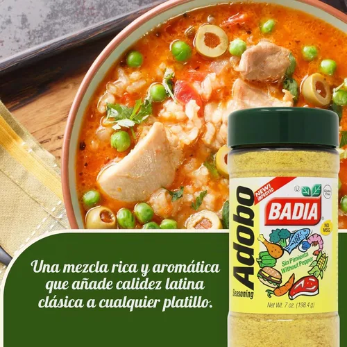 Vista 4 de Badia Adobo sin pimienta, 7 oz – Mezcla de condimentos latinos tradicionales