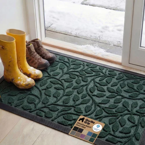 Vista 131 de Gorilla Grip - Tapete WeatherMax todo terreno 100% impermeable, caucho natural, resistente a manchas y decoloración, interior y exterior, fácil
