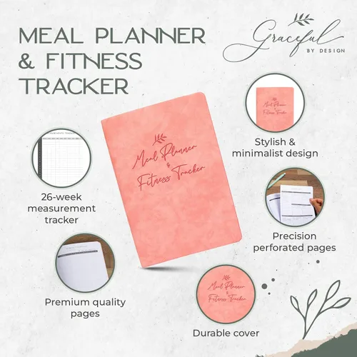 Vista 2 de Graceful by Design Planificador de comidas y rastreador de actividad física – Planifica entrenamientos en nuestro diario de fitness para mujeres