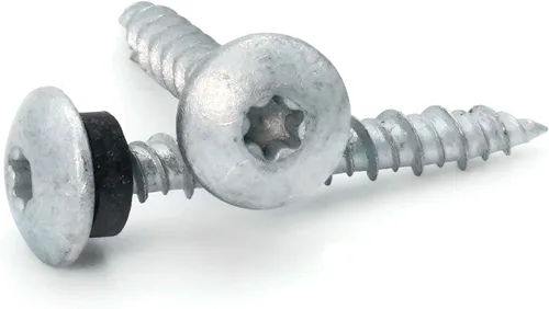 Vista 2 de Tornillos mecánicos galvanizados para techos de perfil bajo - # 10 x 1-1/2" Cantidad 25
