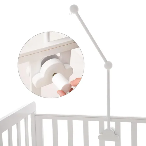 Vista 12 de OESSUF Móvil de bebé para cuna, móvil de guardería para cuna para niños y niñas, decoración de guardería con flor de abeja boho, juguete calmante