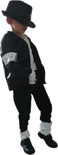 Vista 6 de guangmu Disfraz de Halloween, disfraz de cosplay, juego de rol, disfraz de baile, lentejuelas, 4 piezas, incluye chaqueta, guante, pantalones