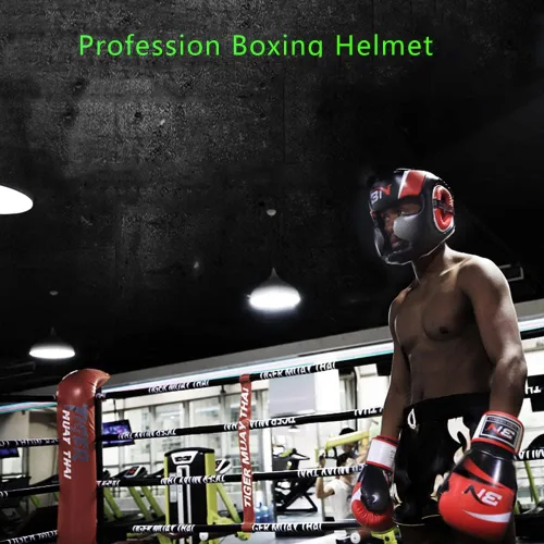 Vista 5 de Casco para boxeo MMA Training Kickboxing, equipo de cabeza para Muay Thai, Sparring, Taekwondo, Artes Marciales, Grappling, Karate