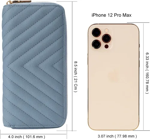 Vista 4 de Cartera de piel vegana con doble cremallera y correa de sujeción de mano