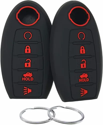 Vista 12 de REPROTECTING Funda de llave de goma de silicona Compatible con Nissan Altima SR Armada SL Maxima Murano Pathfinder Rogue Titan Versa Sentra