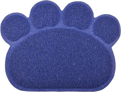 Vista 2 de DM Tapete grande en forma de pata, para caja de arena para gatos, 23.5 x 17.5 pulgadas