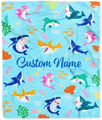 Vista 20 de Manta personalizada con nombre de tortuga para bebé, niño, niña, mar, recién nacido, hijo, hija, nieta, sobrina, cumpleaños, Navidad, manta de forro