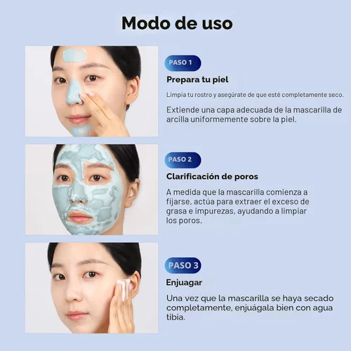 Vista 5 de TOSOWOONG Máscara de barro de puntos negros, arcilla purificadora de poros faciales y nasales – Máscara de barro coreana, ajuste de poros, limpiador