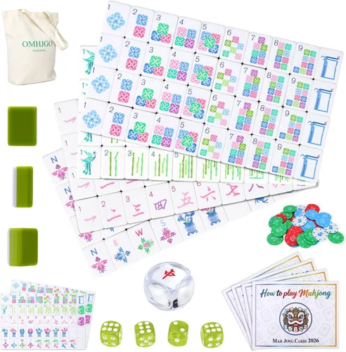 Vista 8 de American Mahjong Tile Set for Mah Jong Lovers, Adult, Beginners Pale Blue