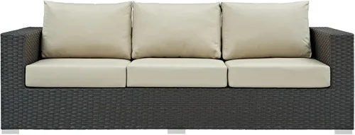 Vista 6 de Modway - Sillón para exteriores Lienzo antiguo Beige