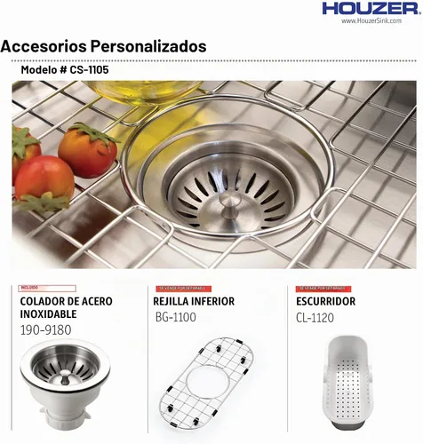 Vista 6 de Houzer Club - Fregadero de cocina y barra de cocina de acero inoxidable