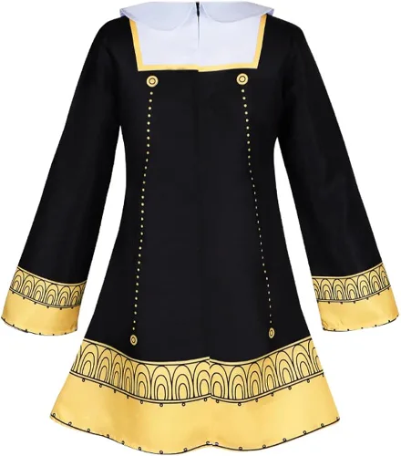 Vista 3 de TAING Anya Forger - Disfraz de Anya Forger disfraz de Anya Forger conjunto completo de disfraz de Halloween con accesorios