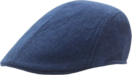 Vista 12 de meioro Gorra plana de verano para hombre, tejido de paja de lino, de algodón, transpirable, Gatsby Irish Cabbie Ivy Cap Caqui
