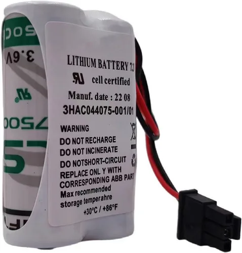 Vista 8 de 3HAC044075-001/01 7.2V SMB Batería para ABB Robot CPU ABBTA521 ABB3HAC16831-1